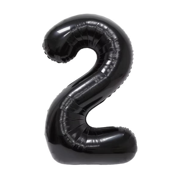 Numbers Black 40"