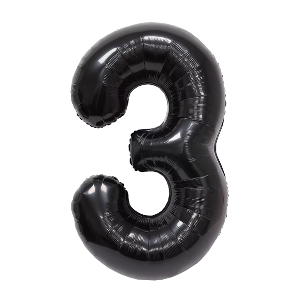 Numbers Black 40"