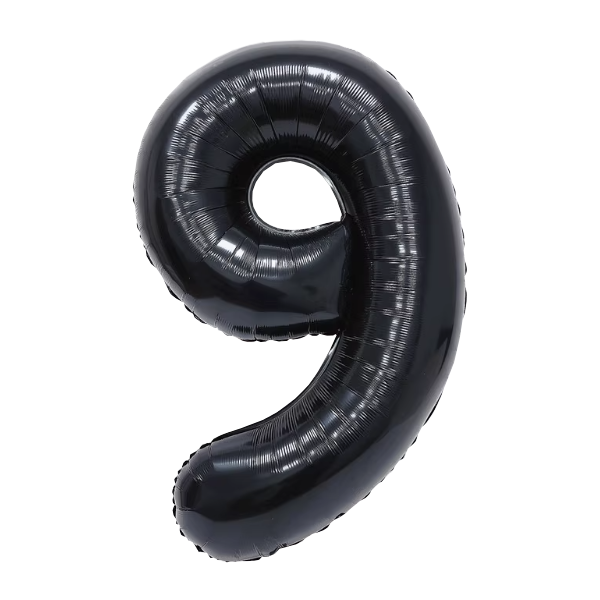 Numbers Black 40"
