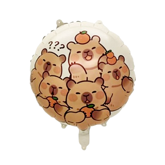 Cartoon Capybara Double Sided Friends & Flower Field 18"