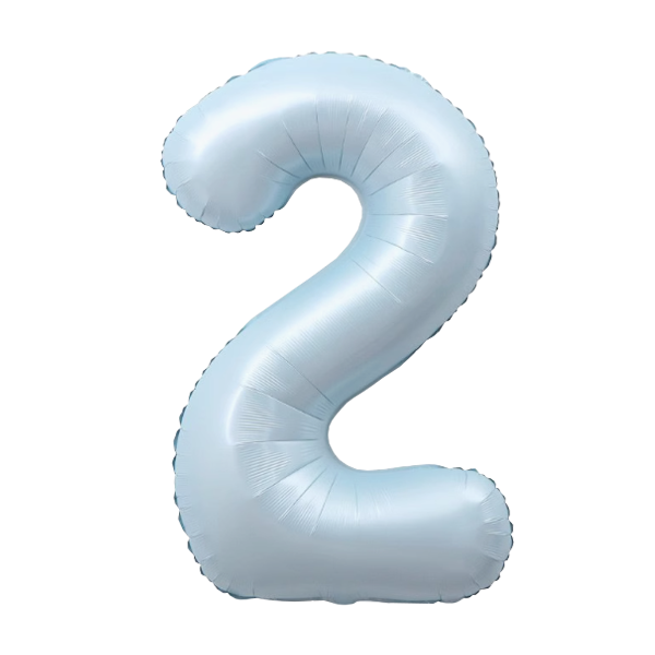 Numbers Pastel Blue 40"
