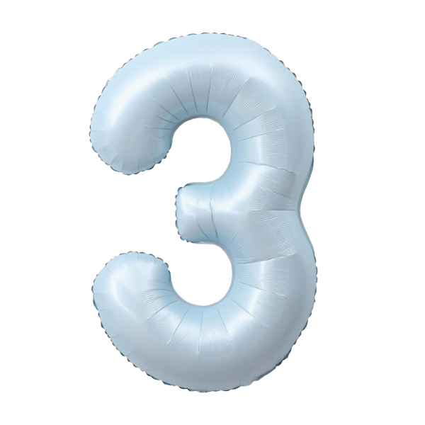 Numbers Pastel Blue 40"