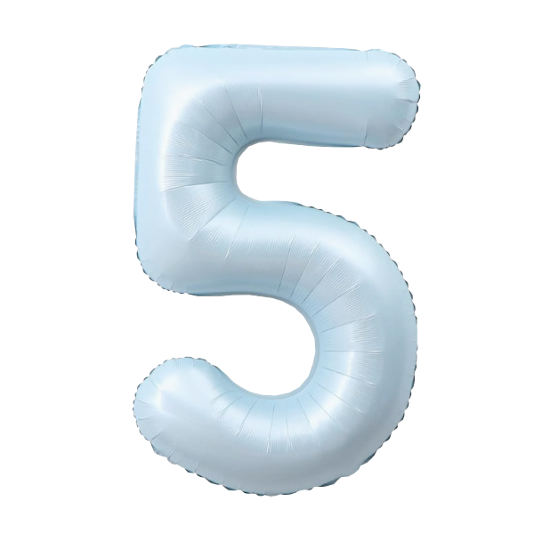 Numbers Pastel Blue 40"