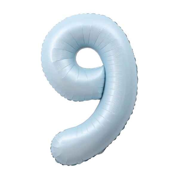 Numbers Pastel Blue 40"