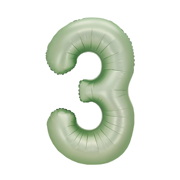 Numbers Pastel Green 40"