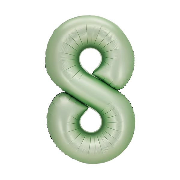 Numbers Pastel Green 40"