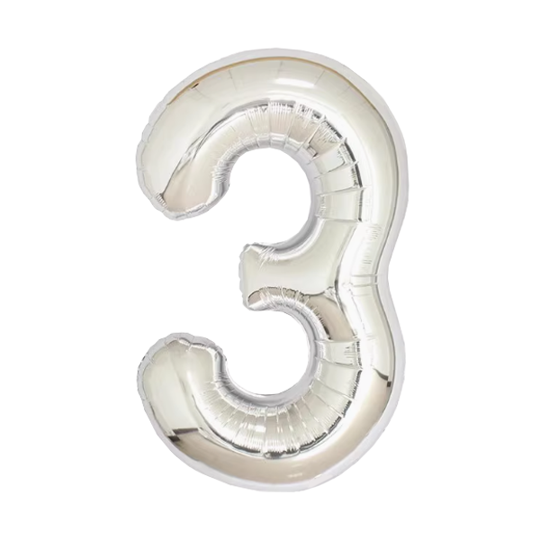 Numbers Silver 40"