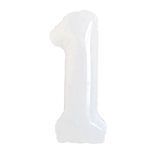 Numbers White 40"