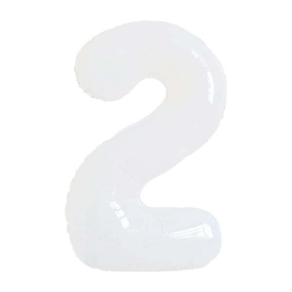 Numbers White 40"