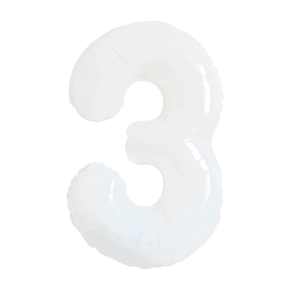 Numbers White 40"