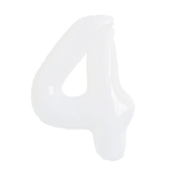 Numbers White 40"