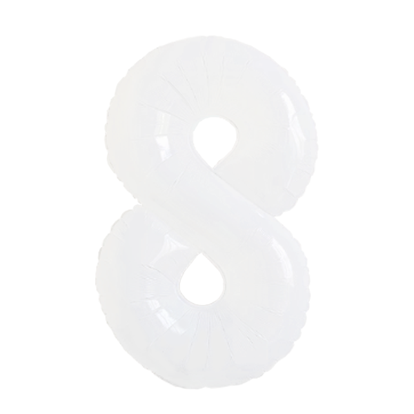 Numbers White 40"