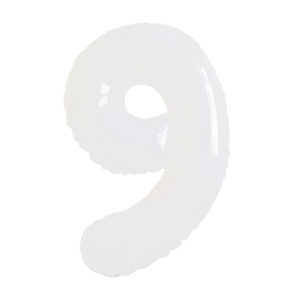 Numbers White 40"