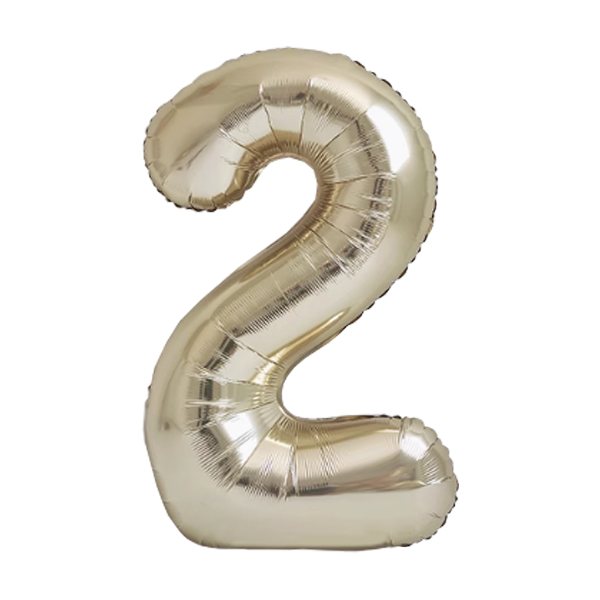 Numbers White Gold 40"