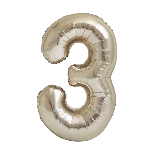Numbers White Gold 40"