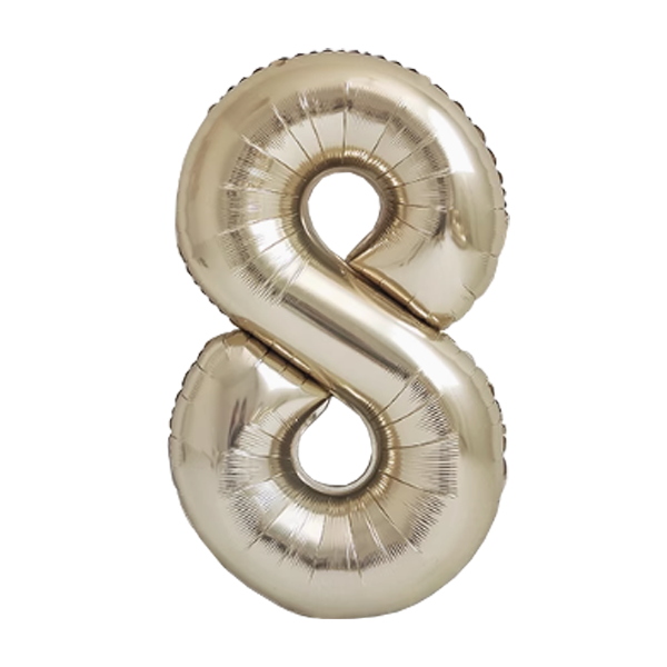 Numbers White Gold 40"